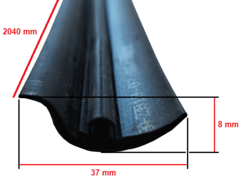 Dimensions joint type M porte coupe-feu